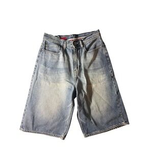 Ecko Unltd Denim Shorts Mens 32 Blue Baggy Fit Vintage Streetwear Y2K Hip Hop